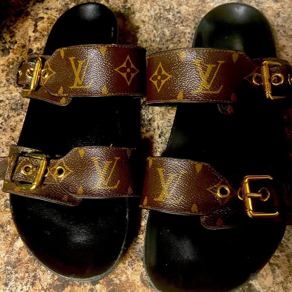 Louis Vuitton Bom Dia Flat Mule Cacao